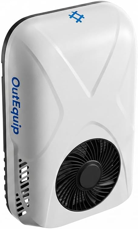 outequip Klimaanlage, 10000 BTU, Wei?/Schwarz, 12 V