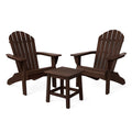 Holz Adirondack Stuhlset mit Beistelltisch Braun