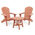Adirondack Gartenmöbel-Set Holz Terrakotta 2 Stühle 1 Tisch