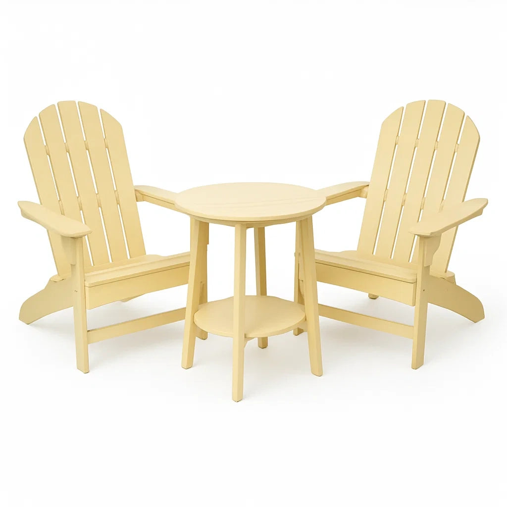 Adirondack Stuhl Set Gelb Holz