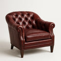 Ledersessel Chesterfield-Stil Dunkelbraun