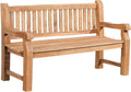 CLP Teakbank Jackson V2 I Wetterfeste Holzbank mit R¨¹ckenlehne I Stabile Gartenbank aus