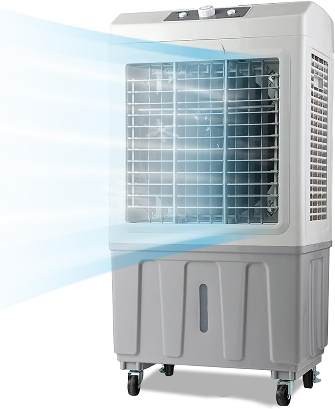 Generisch Verdunstungsluftk¨¹hler, 120¡ãOszillation, 70L Wassertank und 3 L¨¹ftergeschwindigkeiten, 3 L, Verdunstungsk¨¹hler mit Rad, Luftbefeuchtung