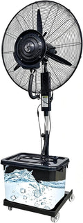 Meedlopia 2026 Upgrade Nebelventilator Industrie Standventilator, 42L, Oszillierender Nebelk¨¹hler mit Rollen f¨¹r Terrasse, Garten & Lagerhalle