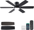 Kviflon 132 cm Moderner Deckenventilator mit Licht, Schlafzimmer, 132,08 cm, LED