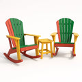 Outdoor Schaukelstuhl-Set aus Holz Mehrfarbig
