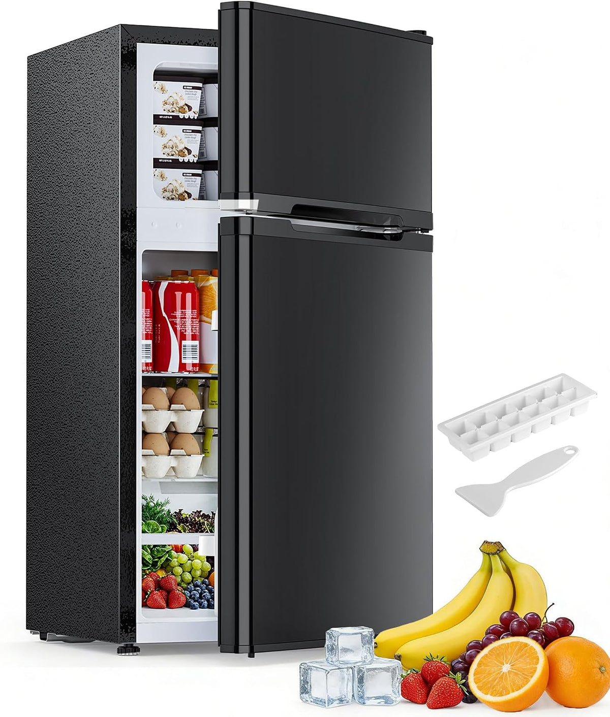 Electactic 2.5 Cu.Ft Mini Fridge with Freezer, 38 dB