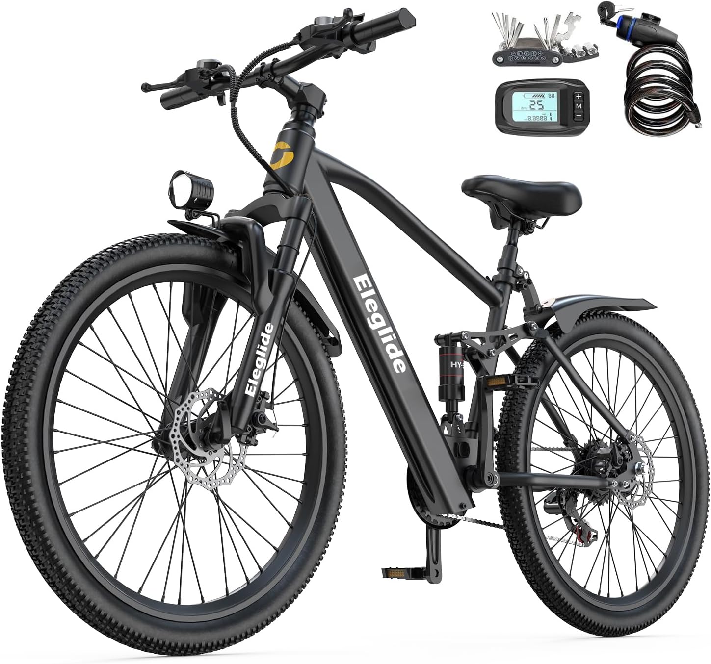 Eleglide 26'' Elektrofahrrad, 13 Ah, 5¨C6 Stunden, 250 W, 25 km/h, 26 Zoll, 150 kg