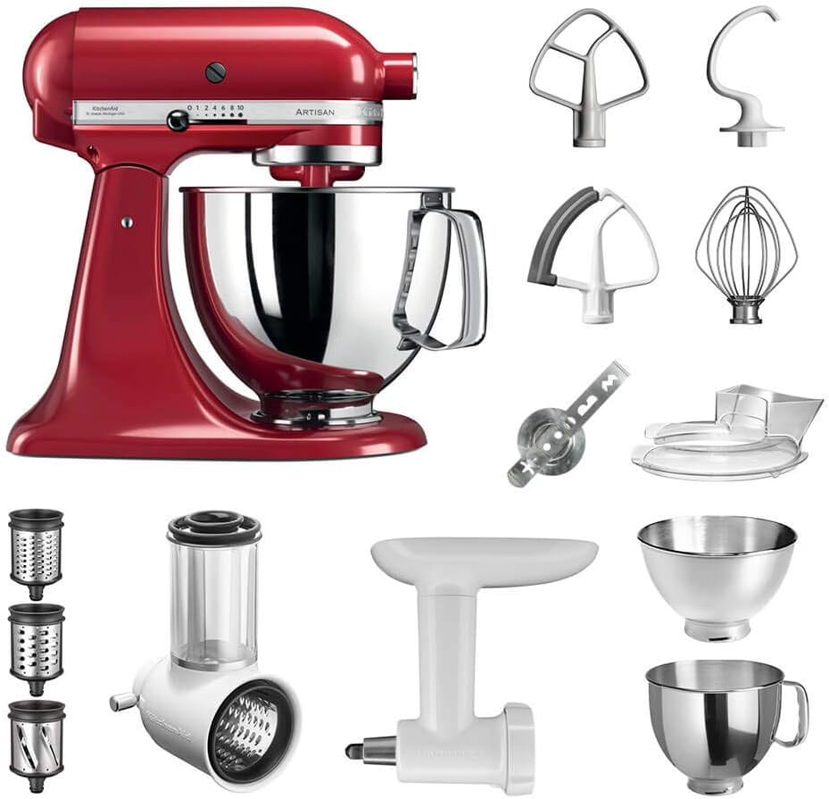 KitchenAid Artisan K¨¹chenmaschine mit Gem¨¹seschneider, 4,8 l, 1 kg, 1 l, 2,7 kg, 5 cm