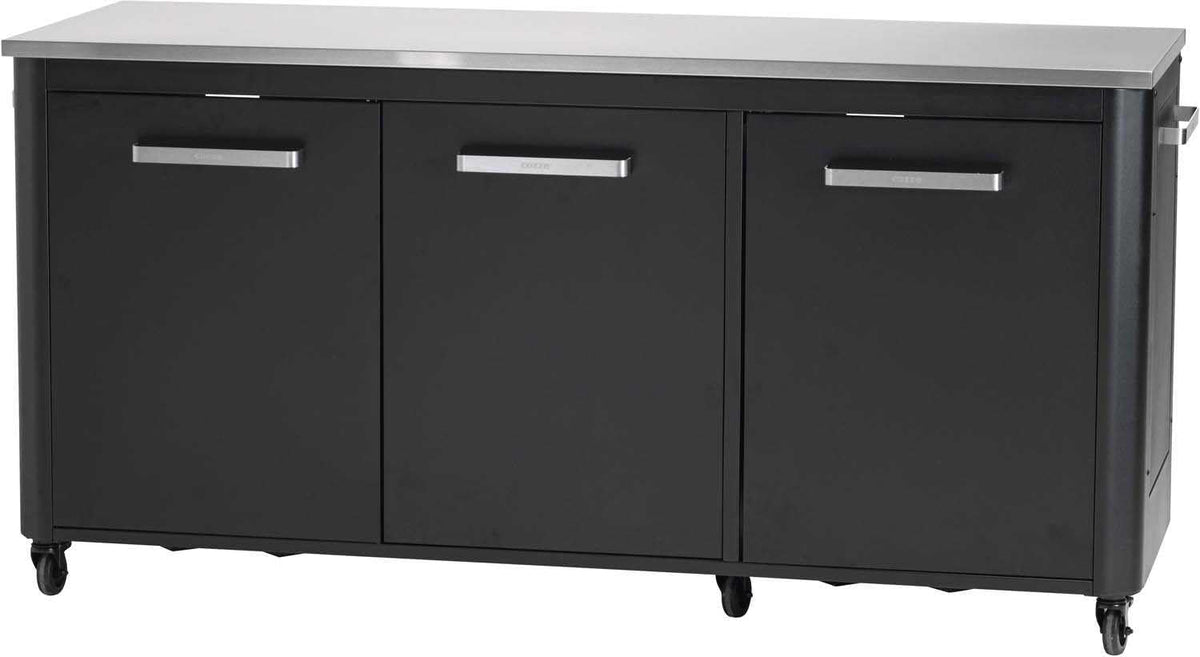 Cozze 180 ¡Á 60 ¡Á 90 cm Outdoor-Tisch - Edelstahl & Schwarz