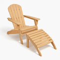 Adirondack Gartenstuhl mit Fußstütze Holz Beige
