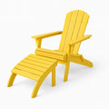 Gelber Adirondack-Stuhl aus Polyethylen mit Fußstütze