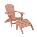 Adirondack Stuhl Set Polyethylen Holzoptik Rosé
