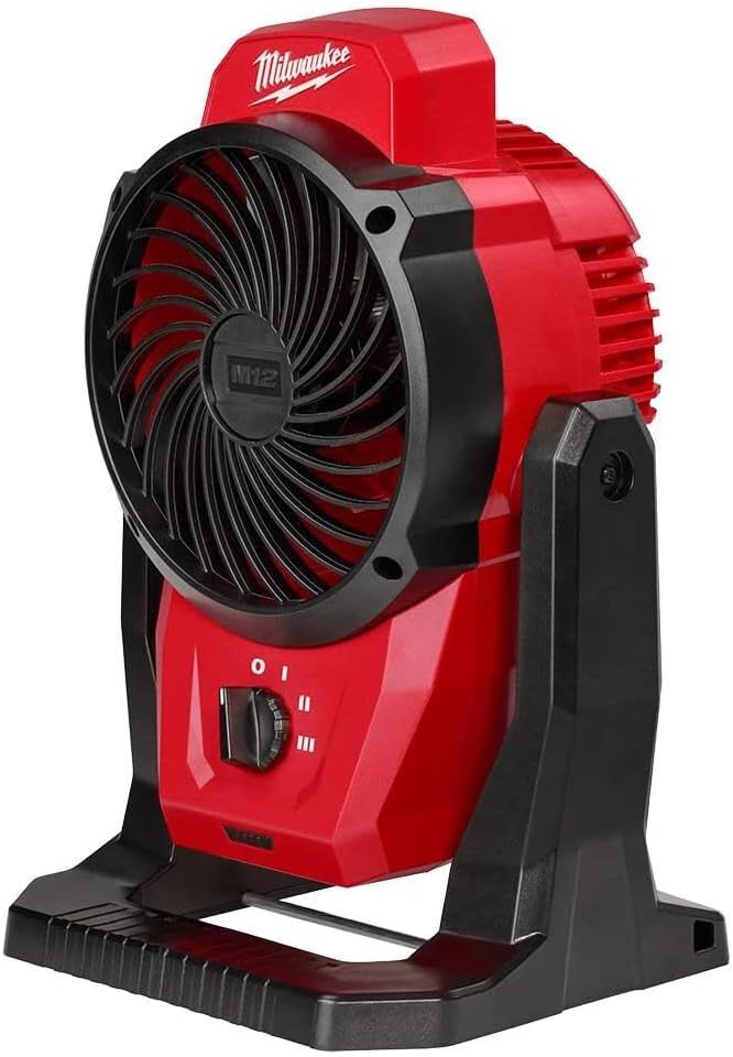 Milwaukee Elektrowerkzeug M12 Hochleistungs-Luftmover-L¨¹fter, Ventilator, 18 V, 14 km/h, 15,2 cm, 6 Zoll, 5,1 cm, 16 Stunden, Schwarz