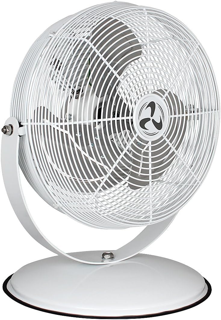 CasaFan Tischventilator ¨¹berbauventilator Industrieventilator Desk2Protect, 43 W, Aluminium, Wei?/Silber