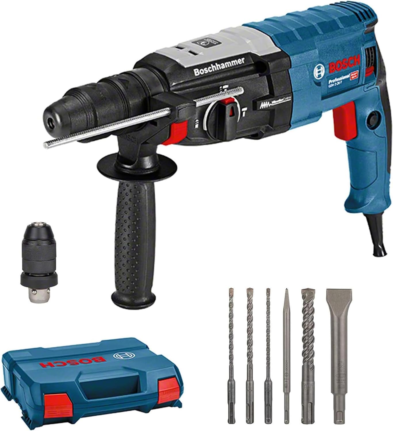 Bosch Professional Bohrhammer GBH 2-28 F (Leistung 880 Watt, 4 - 28 mm, 4 - 20 mm, 6 - 32 mm, 3,1 kg, 2,3 kg