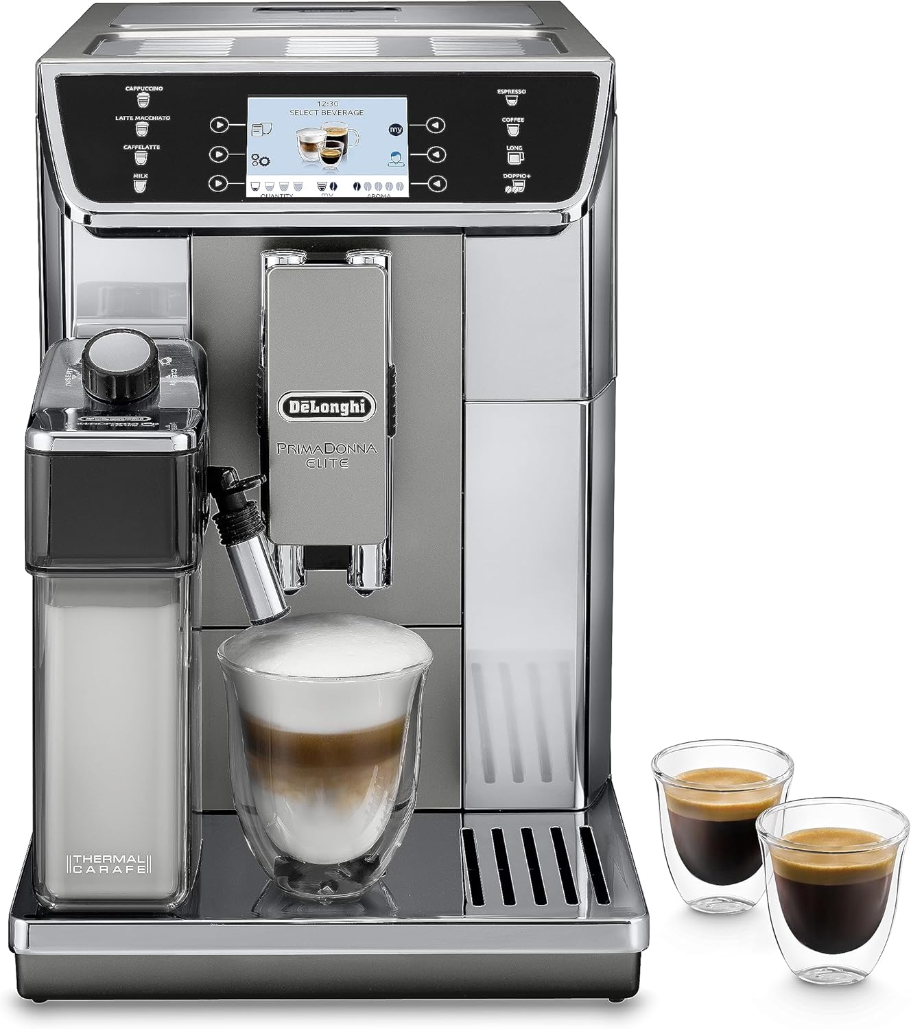 De'Longhi PrimaDonna Elite ECAM 656.55.MS Kaffeevollautomat mit LatteCrema Milchsystem, Automatisch, Kaffeemaschine, 200 g