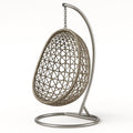 Hängesessel aus synthetischem Rattan mit Stahlrahmen, Braun