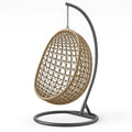 Hängesessel Rattan Metallgestell Braun