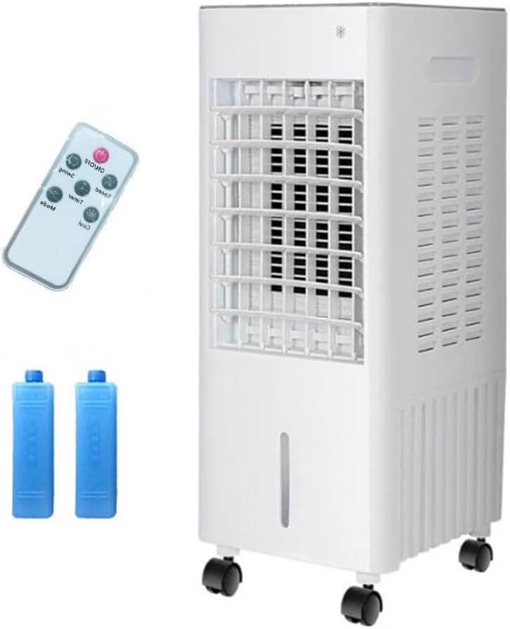 TYVANDE Verdunstungsk¨¹hler, Mobiler Luftk¨¹hler, 6L/12L Fernbedienung, 4-in-1 mit 3 Stufen, Luftbefeuchter und Nachtmodus(12L Wei?), Timer