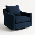 Drehsessel aus Polyesterstoff Blau 85x90x95 cm