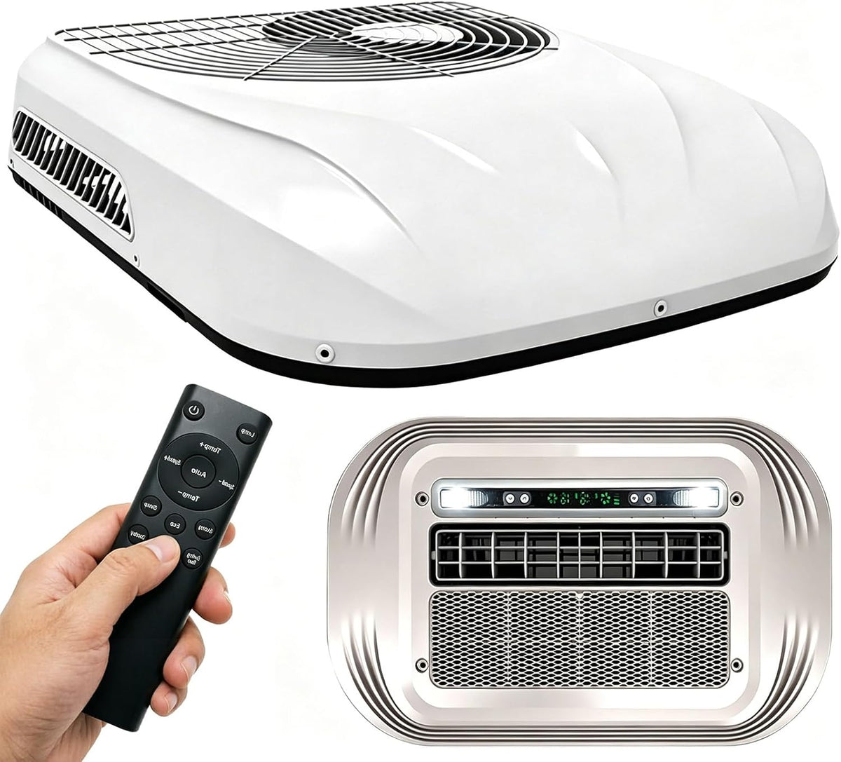 Generisch Klimaanlage, reduziertem Stromverbrauch (400 W), min 30 ¡Á 60 cm bis max 55 ¡Á 85 cm, 6142 BTU Rv Dach, 60 dB, Fernbedienung, Timer