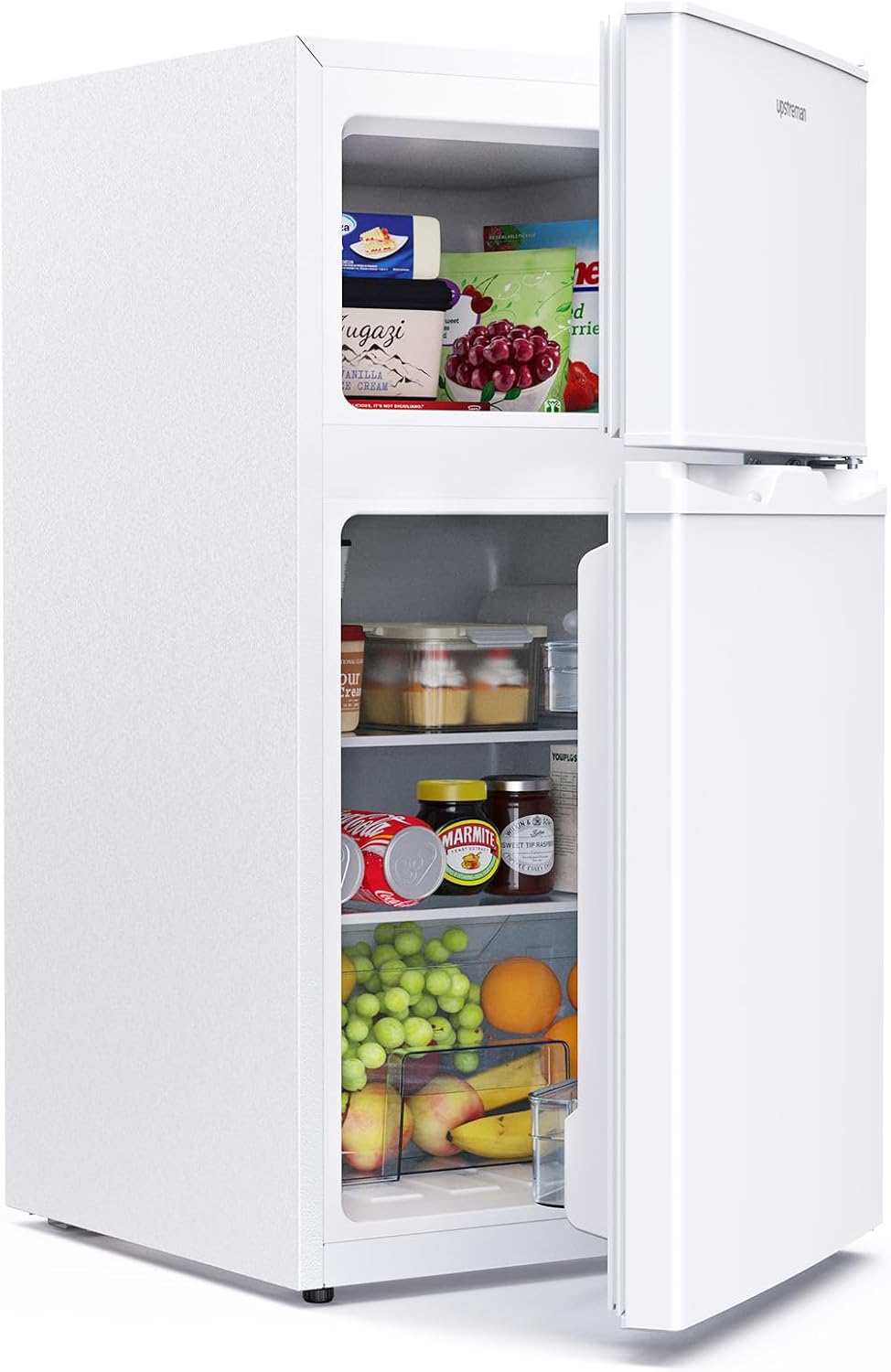Upstreman 84 l K¨¹hl Gefrierkombination, K¨¹hlschrank, 39 dB, LED