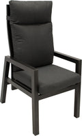 DEGAMO 2X Hochlehner Gartensessel MANCIANO, Aluminium, Grau