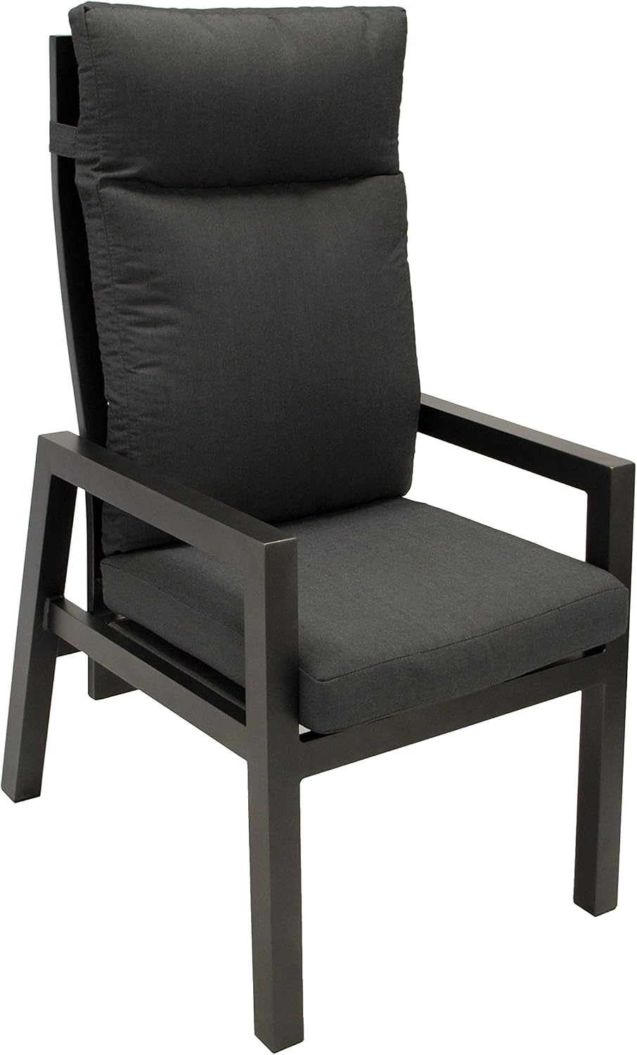 DEGAMO 2X Hochlehner Gartensessel MANCIANO, Aluminium, Grau
