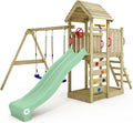 WICKEY Spielturm Kletterger¨¹st MultiFlyer mit Holzdach, Outdoor-Spielzeug, Garten, 120 cm, 9 cm, 4,5 cm, 500.000 G