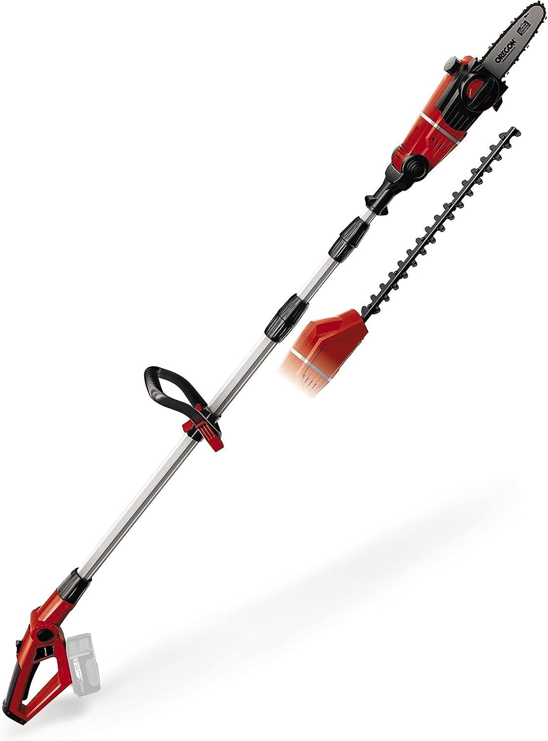 Einhell Akku Multifunktionswerkzeug GE-HC 18 Li T-Solo (2-in-1 Heckenschere, S?ge, Kettens?ge, 20 cm, 40 cm, 3,76 m, 88 - 182 cm, Teleskopstiel