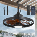 HUYOY Deckenventilator Beleuchtung Fernbedienung Deckenventilator mit Beleuchtung, App-Steuerung, App-/WLAN-Steuerung, LED-Beleuchtung, verstellbar
