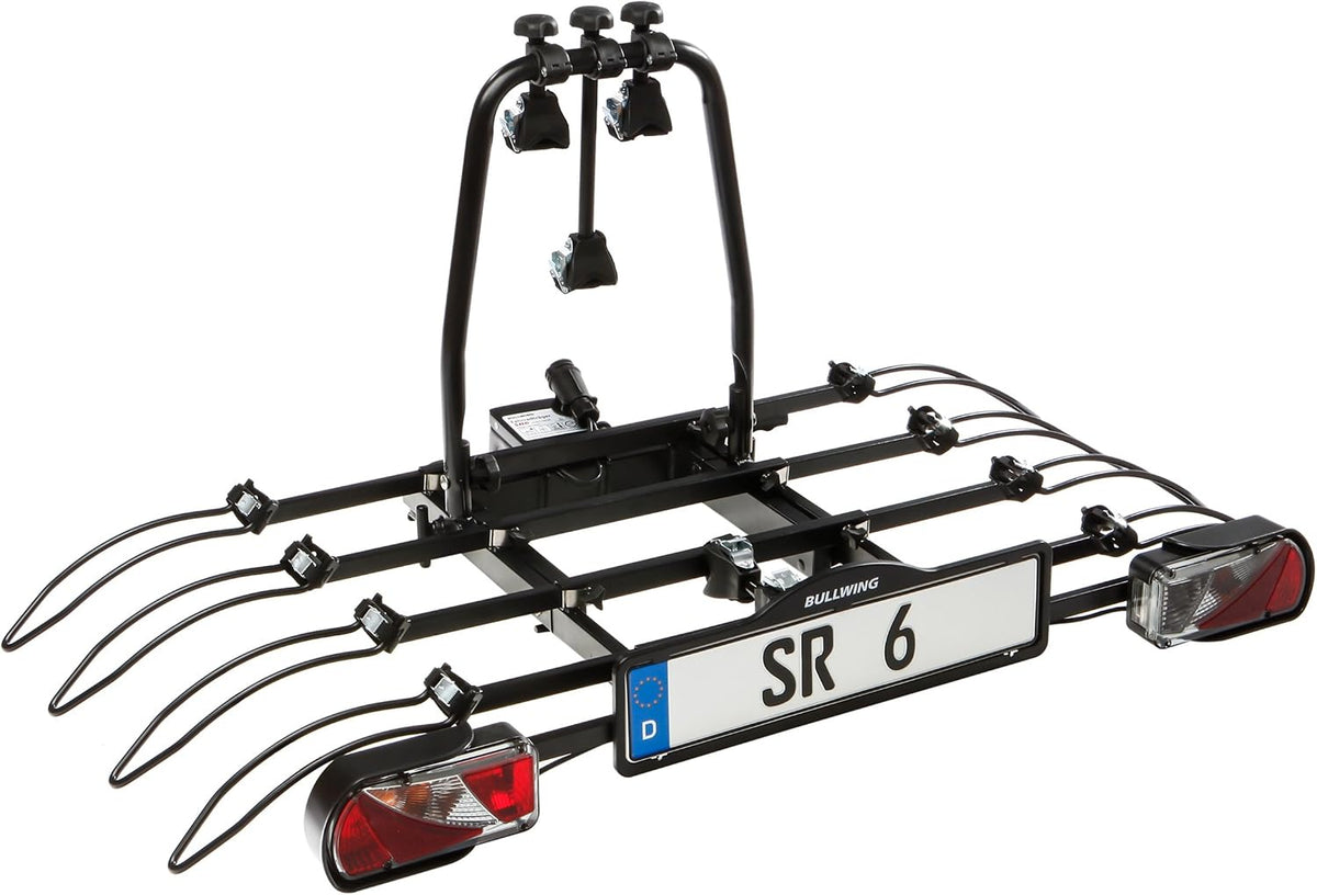 Bullwing SR6 Fahrradtr?ger f¨¹r 4 Fahrr?der Anh?ngerkupplung Hecktr?ger mit, 20 kg, 70 kg, 2,35 Zoll, 127 cm