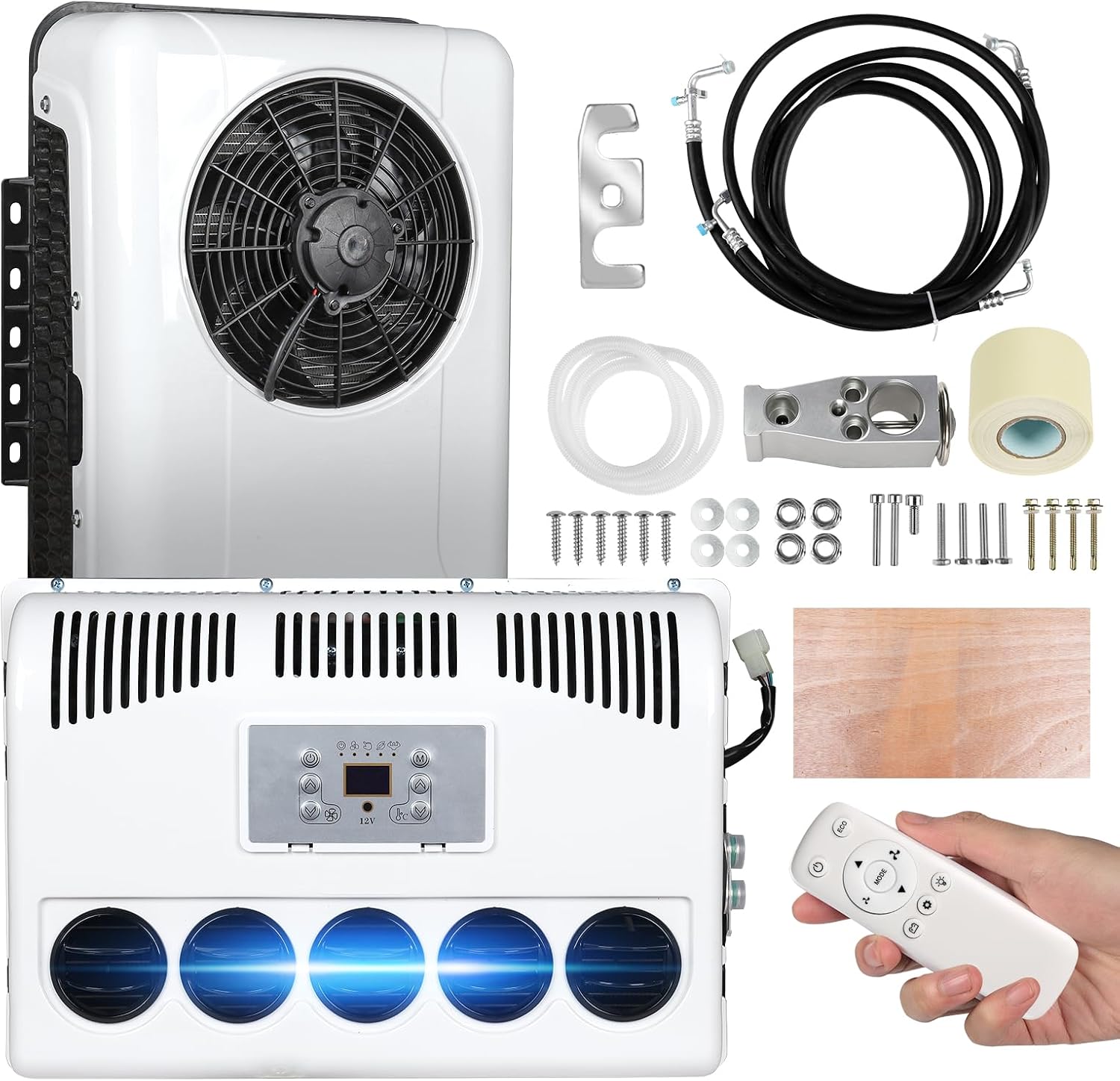 vrumcio Klimaanlage, 12 V, 12000 BTU, Wei?/Schwarz
