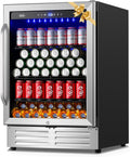 Velieta Getr?nkek¨¹hlschrank, 24 Zoll, Schwarz/Silber