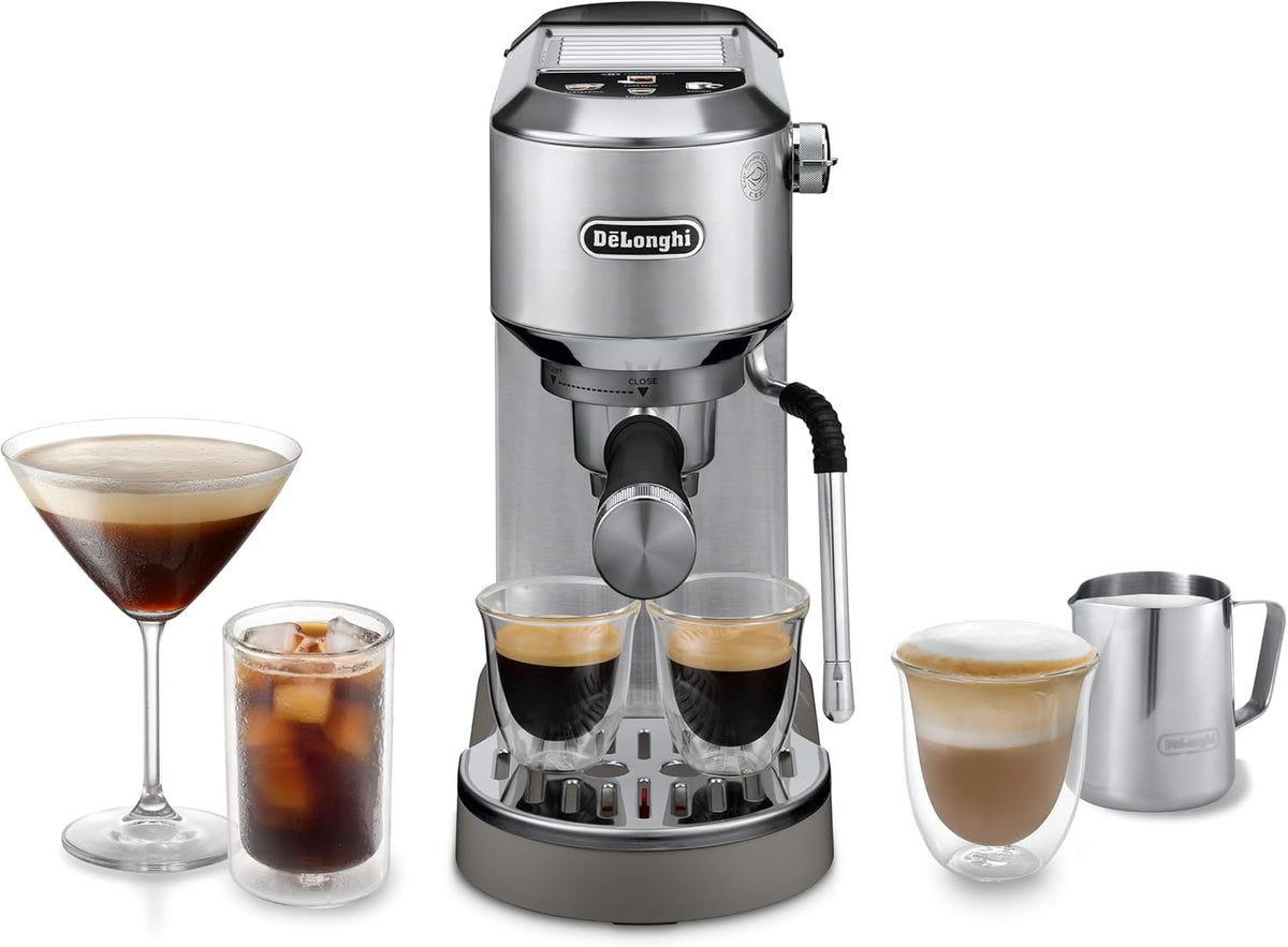 De'Longhi Dedica Duo - Perfetto Kompakte Siebtr?germaschine Espressomaschine