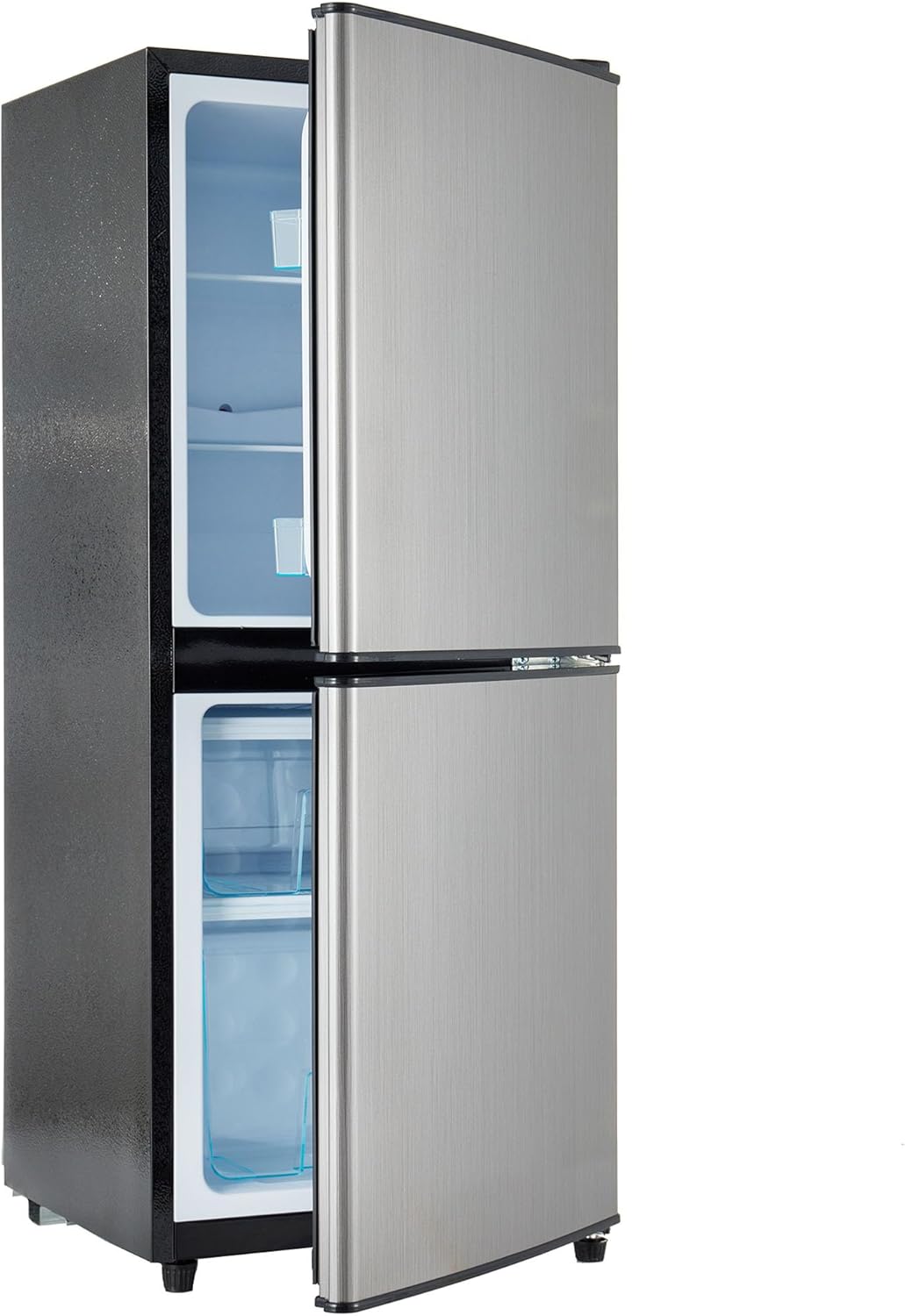 Merax K¨¹hlschrank mit Gefrierfach 106 l, 60-Liter-K¨¹hlschrank, 46-Liter-Gefrierschrank, F¨¹r Zuhause, B¨¹ro, 25 ¡ãC, 102,0 cm, 60 l, 46 l, 10 ¡ãC