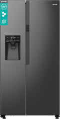 Gorenje NRR9185ESBXL Side by Side K¨¹hl-Gefrier-Kombination Schwarz Edelstahl, Side-by-Side-K¨¹hlschrank, 178,6 cm