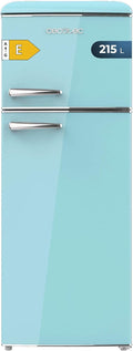 Cecotec Retro-K¨¹hlschrank mit 2 T¨¹ren, 215 l, 148,2 cm, 55,2 cm, 62,1 cm, LED