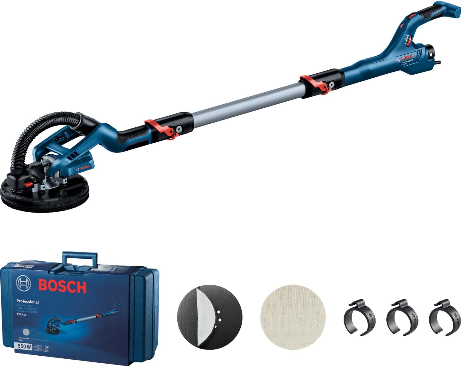Bosch Professional Trockenbauschleifer GTR 55-225 (550 Watt, 215 mm, 210 mm, 250 mm, 4,8 kg