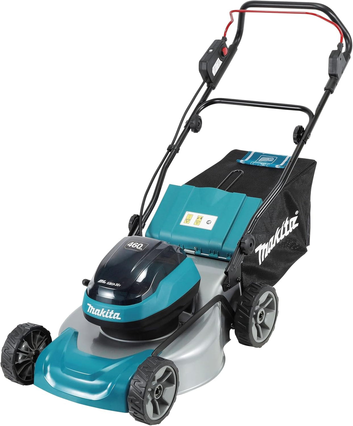 Makita DLM466PT2 Akku-Rasenm?her 2 ¡Á 18 V / 5,0 Ah, 46 cm