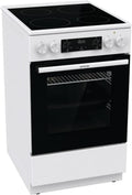 Gorenje GEC5C 41 WG Elektro-Standherd mit Glaskeramik-Kochfeld / 50 cm / 70, Schnellaufheizung, Backofen, 6 Minuten, 30 Minuten, 59,4 cm
