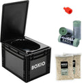 BOXIO - Toilet Plus: Campingtoilette Starter Kit mit Hemp, 5 l