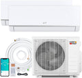 COSTWAY 20K Dual 2 Zone Mini Split AC/Heating System, Outdoor, 28 dB