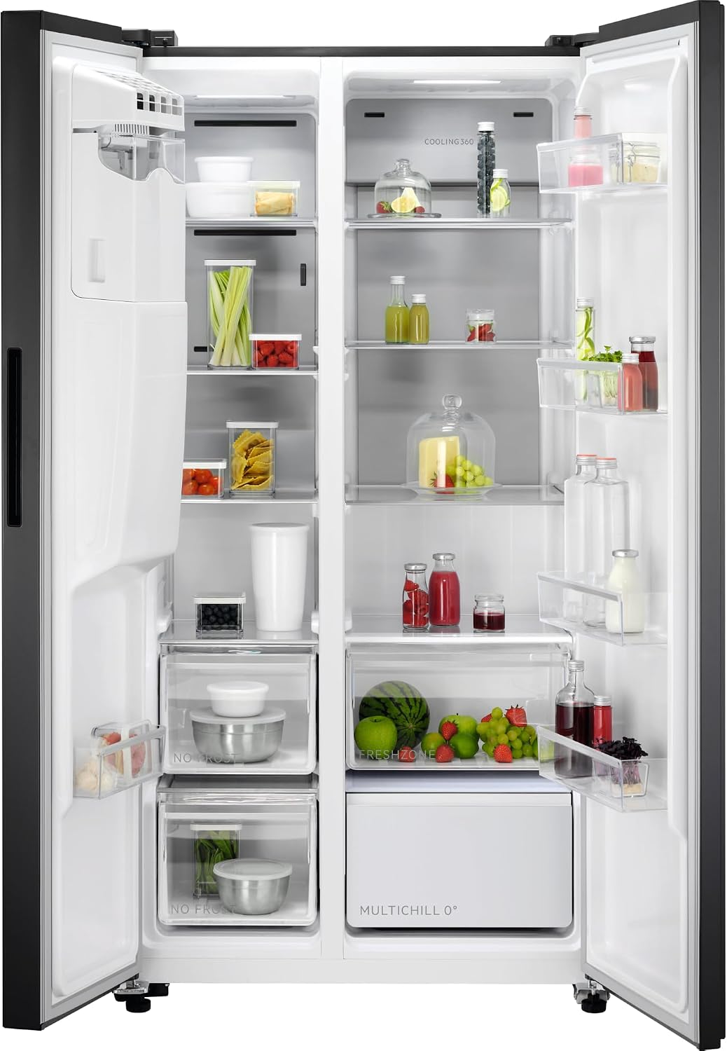 AEG 9000 MultiChill 0¡ã / Side by Side K¨¹hlschrank, Gefrierschrank, Praktisch, 5 ¡ãC, 1770 mm, 572 l