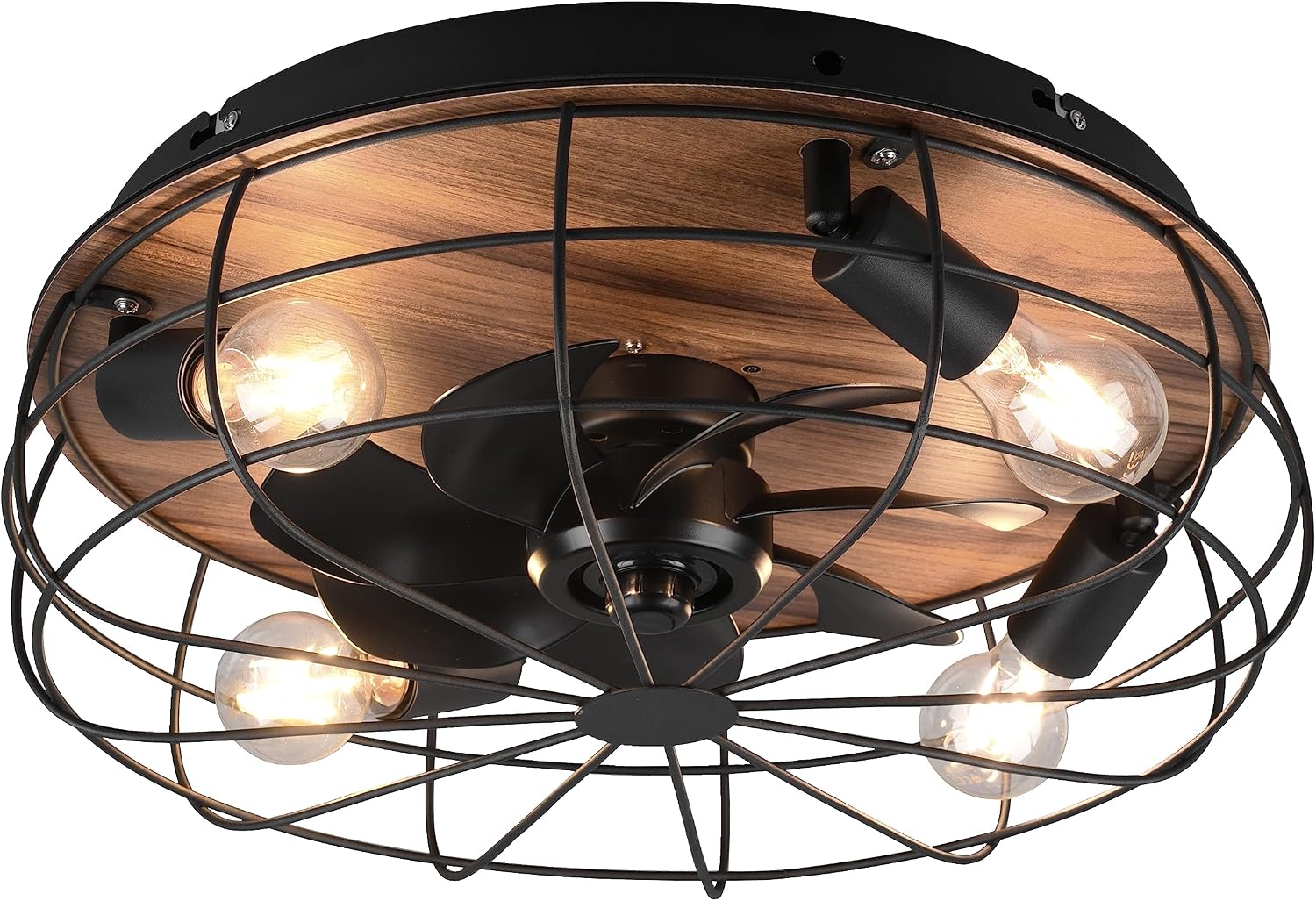 RL LIVE YOUR LIGHT Reality Leuchten Ventilator Trondheim Deckenventilator mit Beleuchtung, exkl. 4x E27, 3 Stufen Ventilator, Fernbedienung