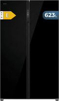 Cecotec Side-by-Side K¨¹hlschrank Bolero CoolMarket SBS 623 Black Glass E. 623 l, Automatisch, 8 mm, 25 l, 4 ¡ãC, 0 ¡ãC, No Frost
