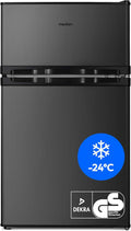 MEDION Mini K¨¹hl-Gefrierkombination, 61L K¨¹hlteil, 24L Gefrierteil, der MEDION K¨¹hlschrank 85 Liter Innenraum, MD 37689 grau, 40 dB, 85 L