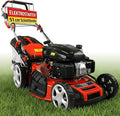 HECHT 5-IN-1 Benzin Rasenm?her, Mulchrasenm?her, Garten, 4,0 kW, 2000 mAh, 51 cm, 65 l, 3,6 km/h, 25-75 mm, Mulchfunktion