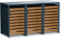Metzler M¨¹lltonnenbox in Anthrazit & Holzoptik 3er 240 l, 80,00 cm, 68,60 kg, 332 cm, Ger?uschlos